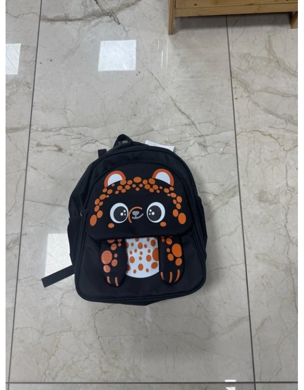 Siyah 3Lü Long Sleeve Sevimli Anasınıfı İlkokul Çantası