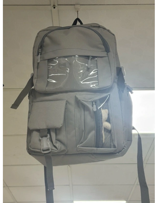 Ayı Model Kore Tarzı İlkokul Sırt Çantası GRİ