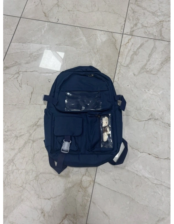 Ayı Model Kore Tarzı İlkokul Sırt Çantası LACİVERT