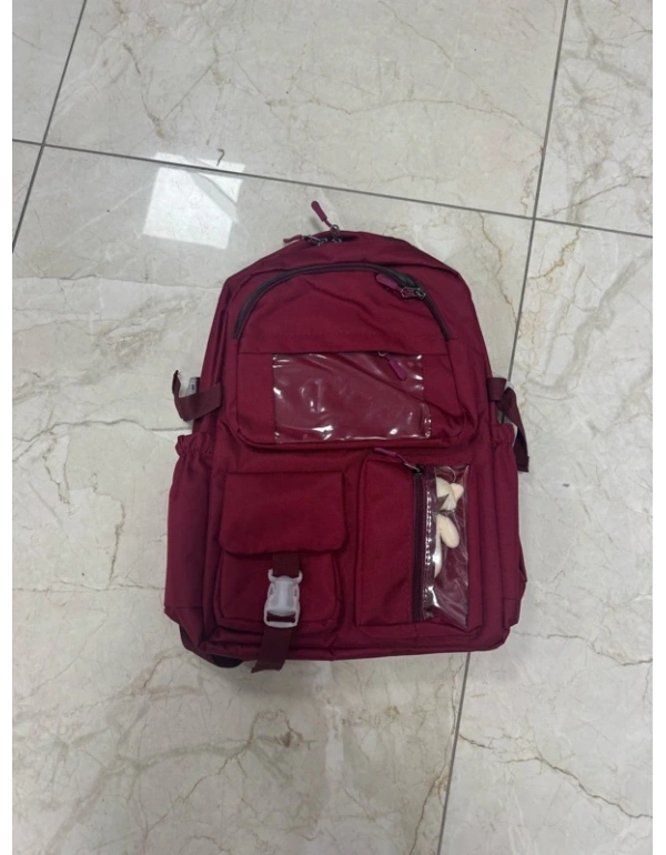Ayı Model Kore Tarzı İlkokul Sırt Çantası BORDO