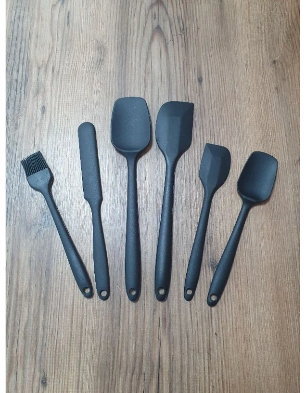 6Lı Spatula Seti SİYAH DMR