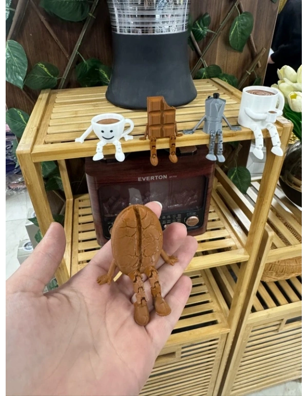Kahve Çekirdek Sevimli Mini Kahve Köşesi Obje Biblo