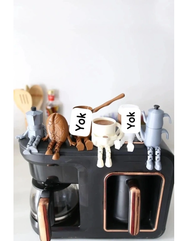 Çaydanlık Sevimli Mini Kahve Köşesi Obje Biblo