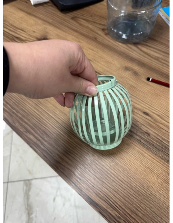 Kafes Tel İçi Cam Mumluk