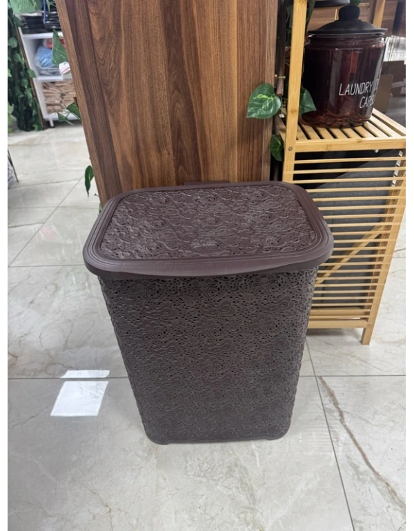 Örgü Plastik Çamaşır Sepeti