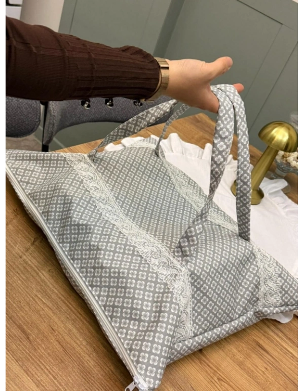 Fırın Tepsi Borcam Taşıma Çantası Kılıfı GRİ