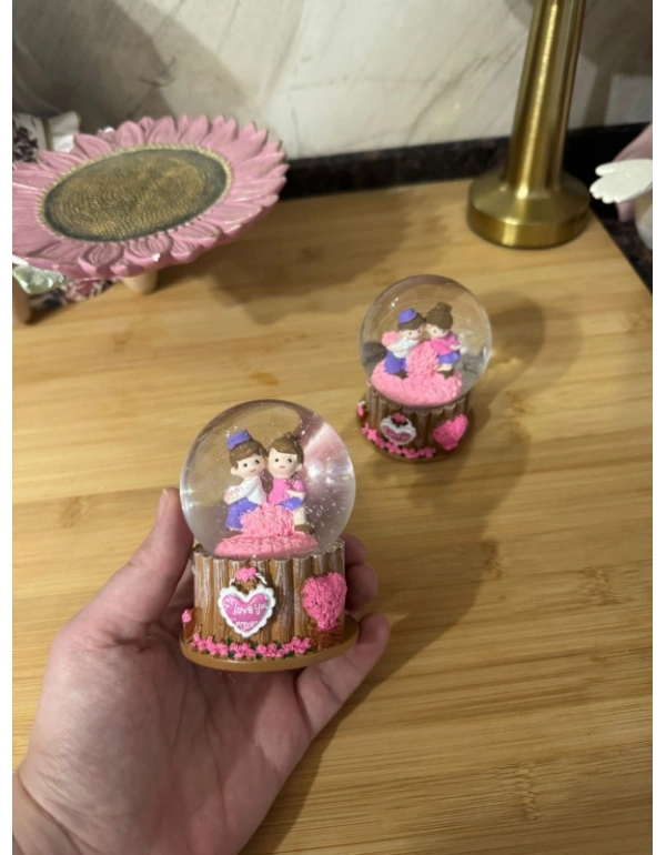 Işıklı Kar Küresi Mini Boy 10 x 6.5 CM A-B 9549