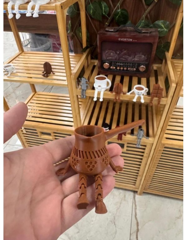 Cezve Sevimli Mini Kahve Köşesi Obje Biblo