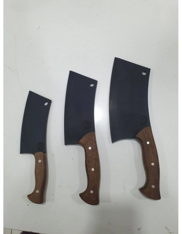 Orta Boy El Yapımı Dövme Karbon Çelik Satır