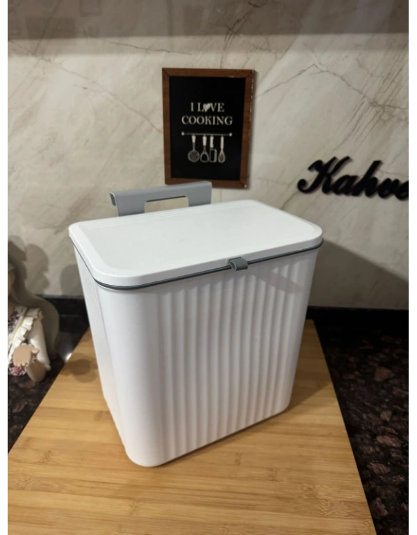 Askılı Çöp Kovası Çift Yönlü Beyaz BRNS