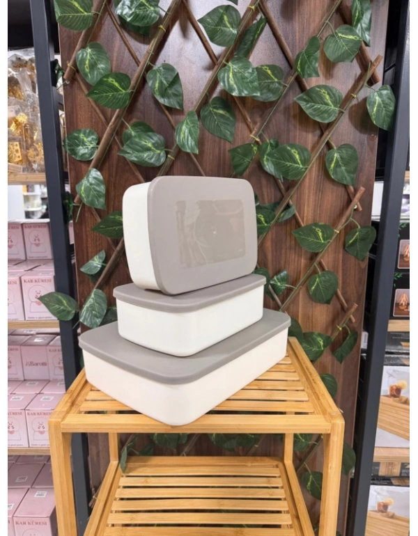 Valent 3lu Saklama Kabı 2 Küçük 1 Büyük