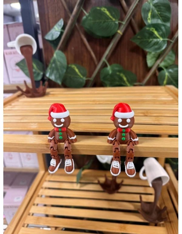 Kurabiye Adam Model Sevimli Mini Kahve Köşesi Obje Biblo