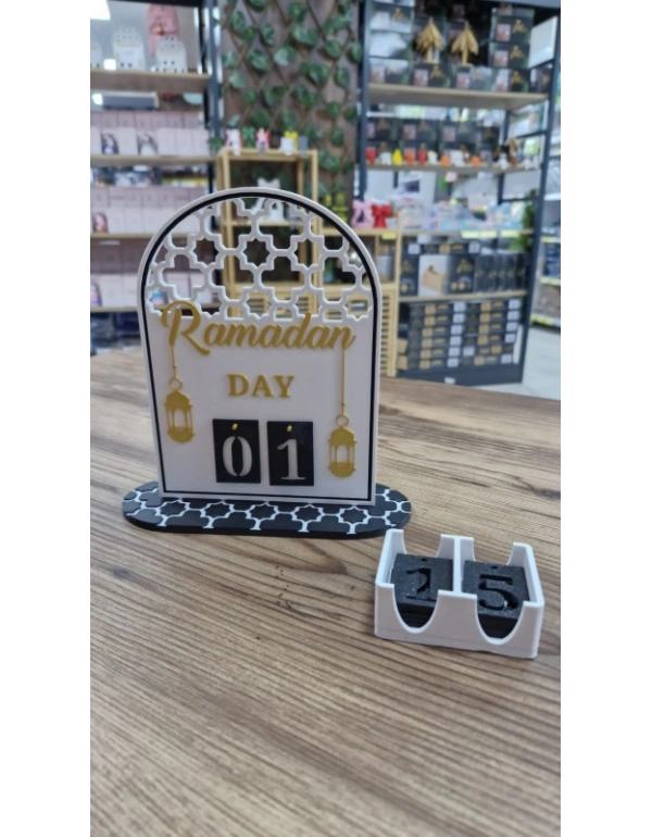 Beyaz Ramazan Takvimi Masaüstü Dekoru
