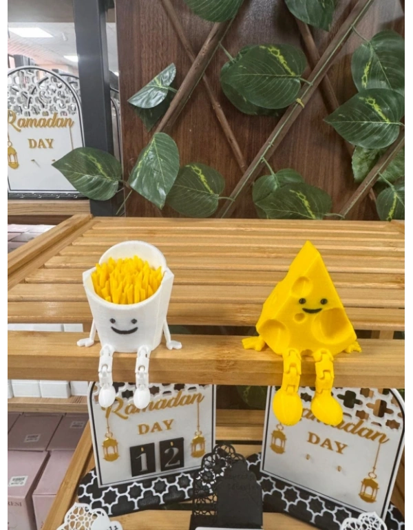 Patates Kızartması Sevimli Mini Kahve Mutfak Köşesi Obje Biblo