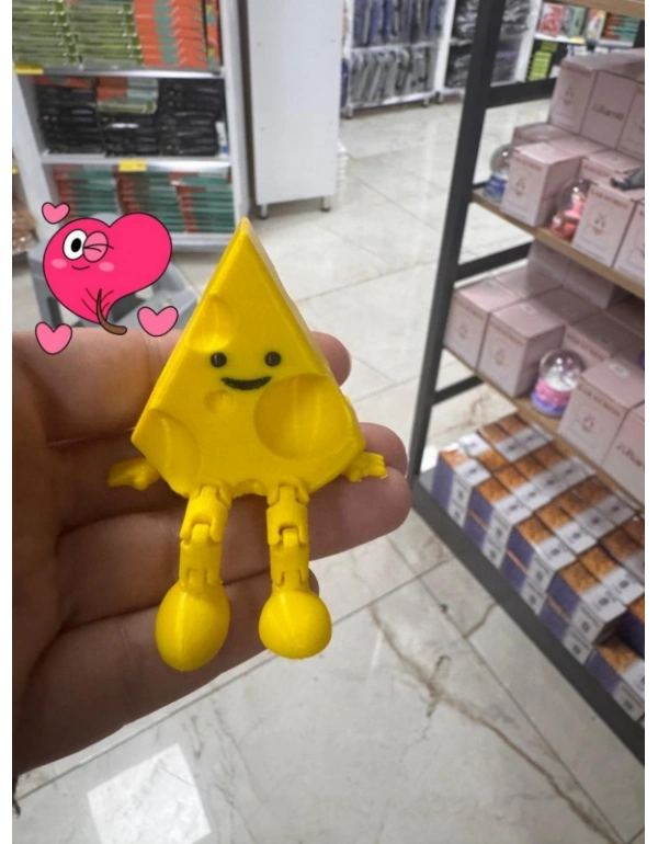 Peynir Sarı Sevimli Mini Kahve Mutfak Köşesi Obje Biblo