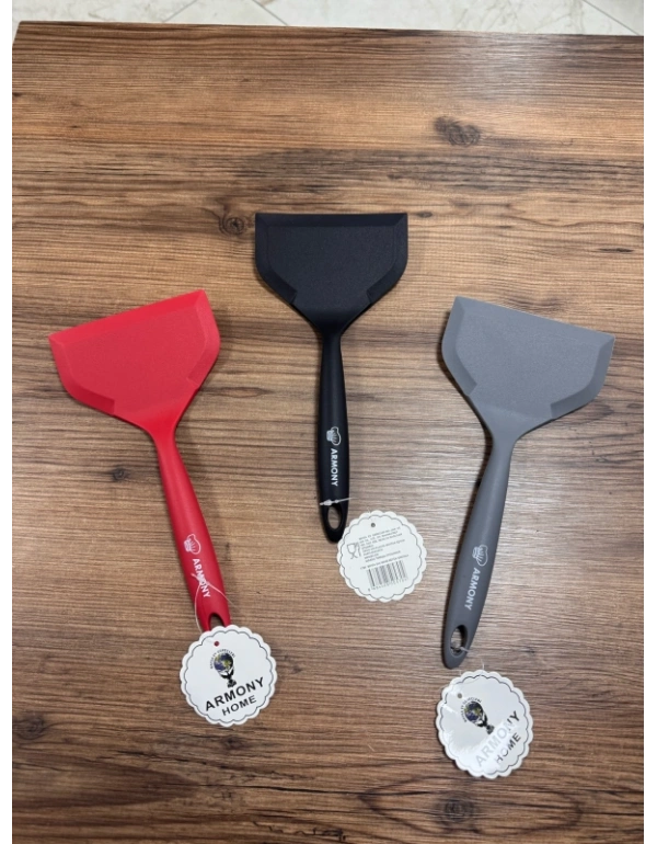 Armony Kırmızı Silikon Büyük Boy Jumbo Spatula