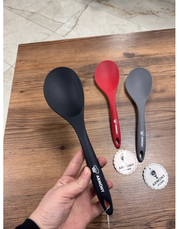 Armony Gri Silikon Mega Boy Pilav Kaşık