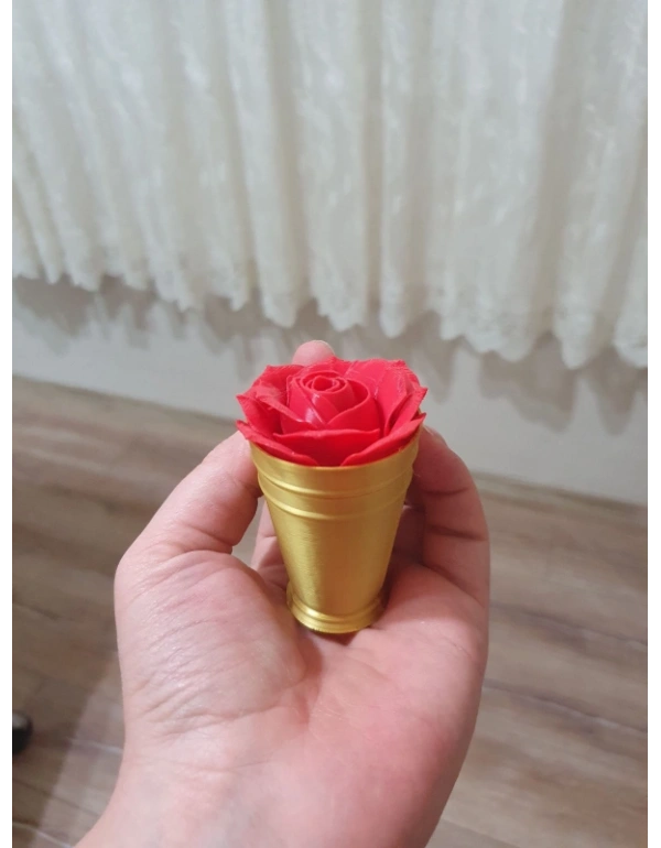 Km Group Kovalı Gül Kahve Yani Obje Biblo Renkli 7 Cm