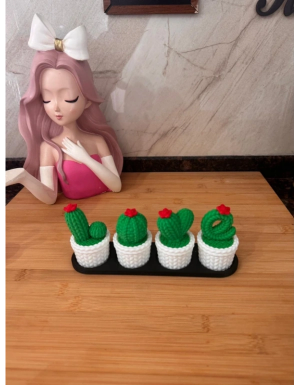 Km Group Love Yazılı Saksılı Biblo Obje 20 x 8 cm