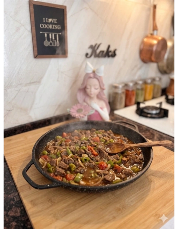 Chefiora Marka Döküm Büyük Boy Saç Kavurma Tavası 36 x 6 Cm