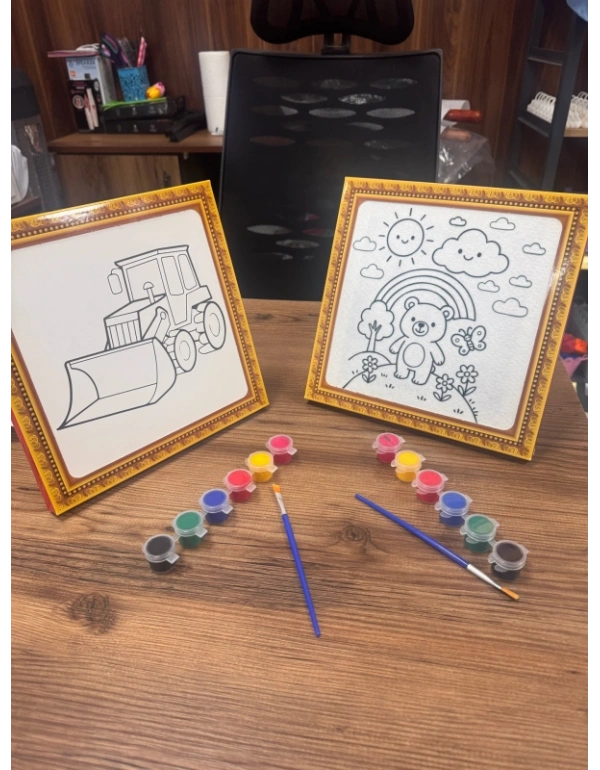 Kanvas Boyama Seti Fırça Hediyeli