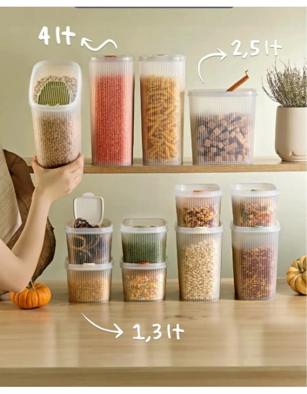 LV. 4 Litre Erzak Kabı 4 Renkli Adet