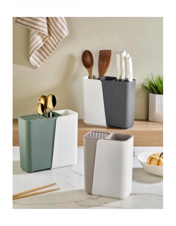 Brns 2 Renkli Sürgülü Dik Kaşıklık Bıçaklık Organizer Düzenleyici