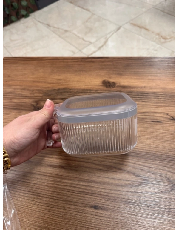 Brns  1.1 Litre Kulplu Baharatlık Veya Takı Organizer Herborn Storage Organizer Gümüş