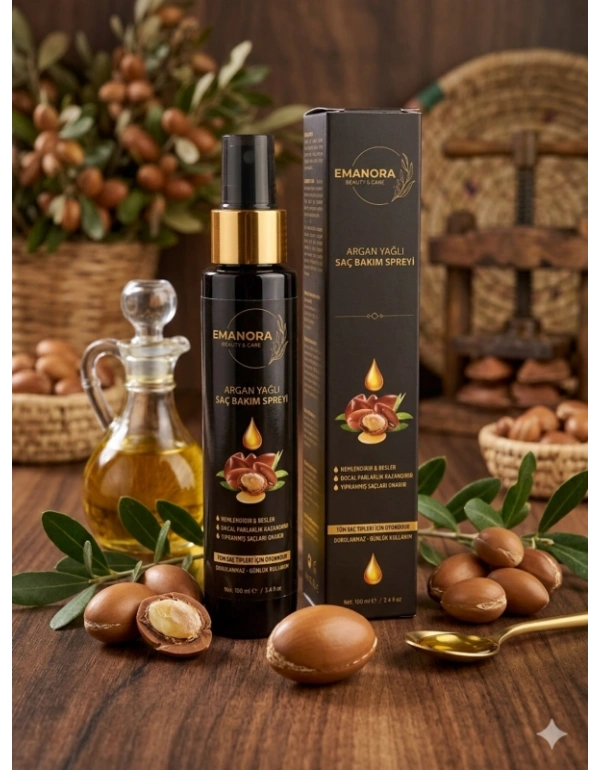 E. Argan Yağlı Saç Bakım Spreyi Saç Güçlendirici Sprey Tüm Saç Tipleri İçin