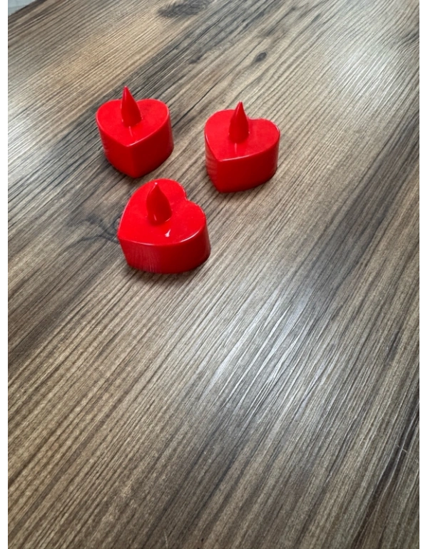 Kalp Şeklinde Led Mum Tealight