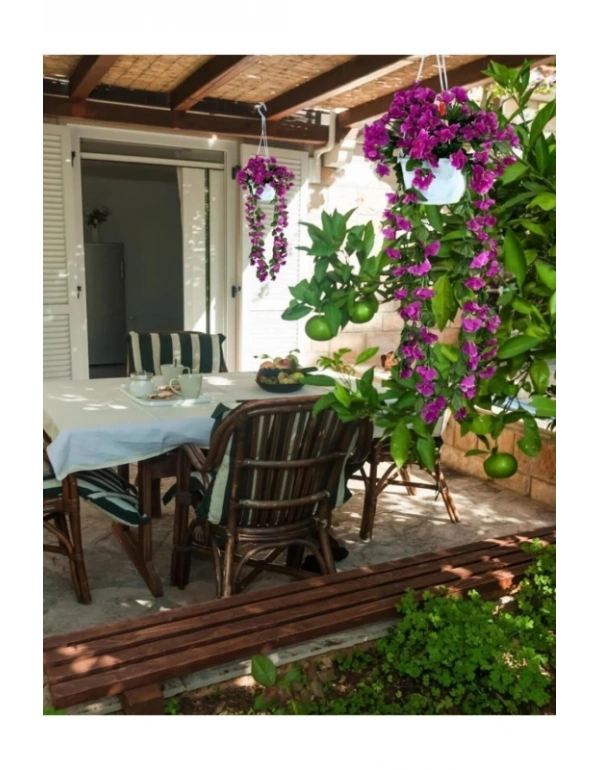 A. Yapay Çiçek Begonvil Sarkaç Askılı Balkon Çiçeği
