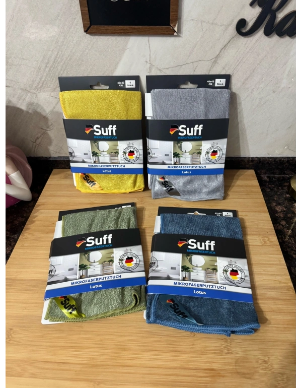 KK. Suff Lotus Düz Parlak Mikrofiber Yüzey Temizlik Bezi Ocak ve Fırın Temizlik Bezi 40x40 cm