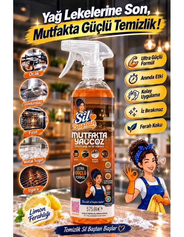 SİL BAŞTAN Mutfak Yağ Çözücü 575 ml ADET