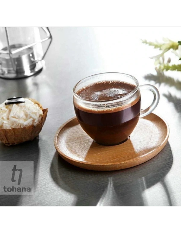 6LI BAMBU TABAKLI KAHVE FINCANI