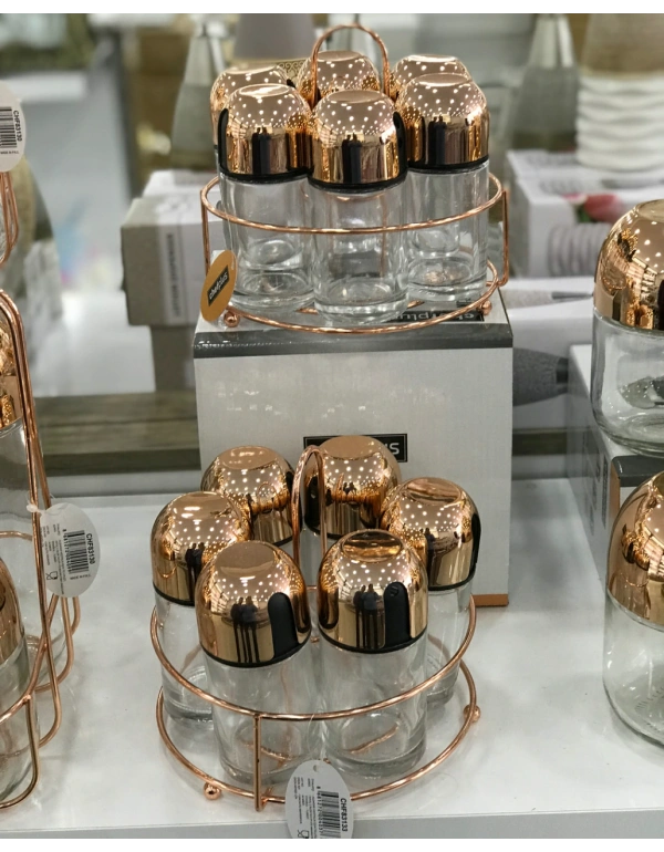 6LI STANDLI BAHARAT TAKIMI - TUZLUK BRONZ (BAKIR )