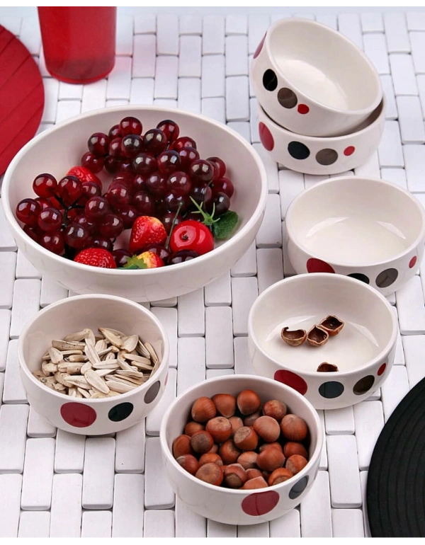 7 PARÇA SERAMİK DESENLİ .ÇEREZLİK