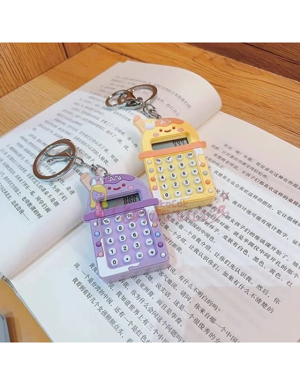 8 Haneli Ekran Anahtarlık Kawaii  Taşınabilir Hesap Makinesi