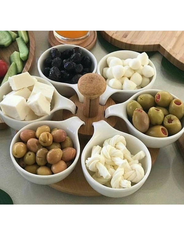 AHŞAP STANDLI 6LI BÜYÜK BOY SOSLUK