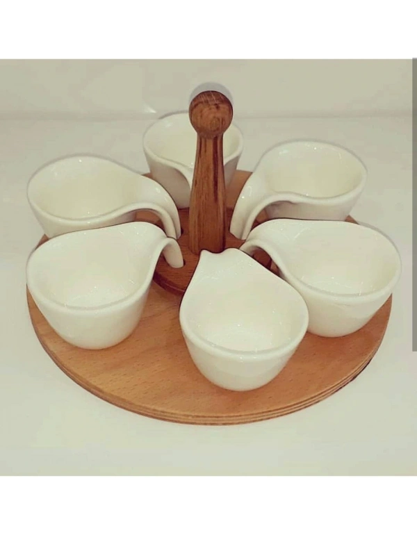 AHŞAP STANDLI 6LI KÜÇÜK SOSLUK