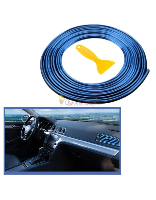 Araba Oto Trim Dekorasyon Şeridi Kauçuk Elastik Kolay Kurulum 5 metre Şerit Bant