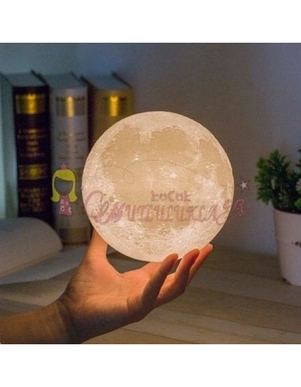 Ay Şeklinde Dekoratif 3D Gece Lambası Led Masa Lambası
