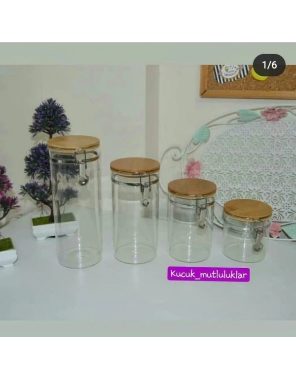 BAMBU KİLİTLİ BORASİLİKAT SAKLAMA KABI