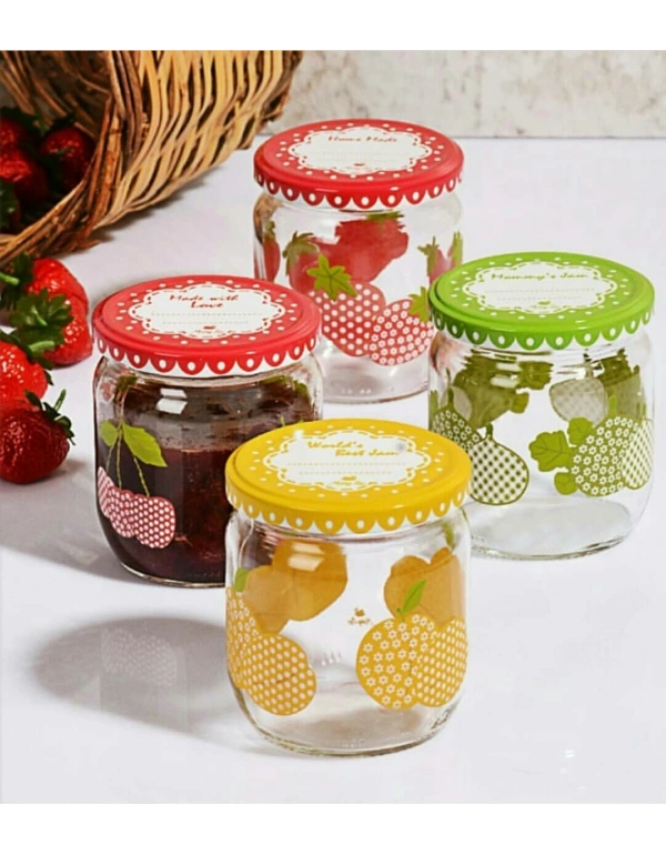 CAM 4LÜ DESENLİ KAVANOZ