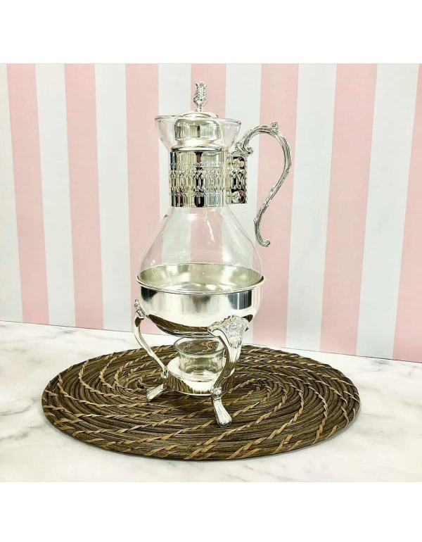 CAM ÇAY ISITICI MUMLU FONDU