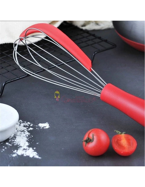 Çelik Silikon Sıyırmalı Çırpıcı 30 cm