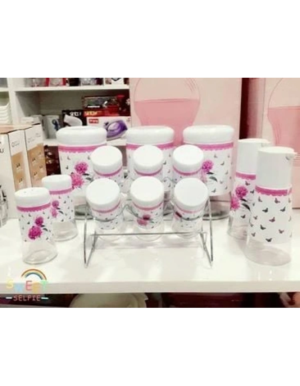 ÇİÇEKLİ 13 PARÇA BAHARAT TAKIMI