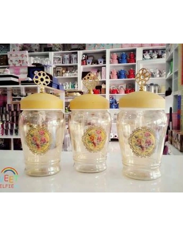 ÇİÇEKLİ KRİSTAL KAVANOZ