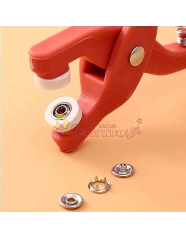 Çıt Çıt Düğme Ve Pensesi 100 Set Çıt Çıt Metal Düğme Yapma Seti