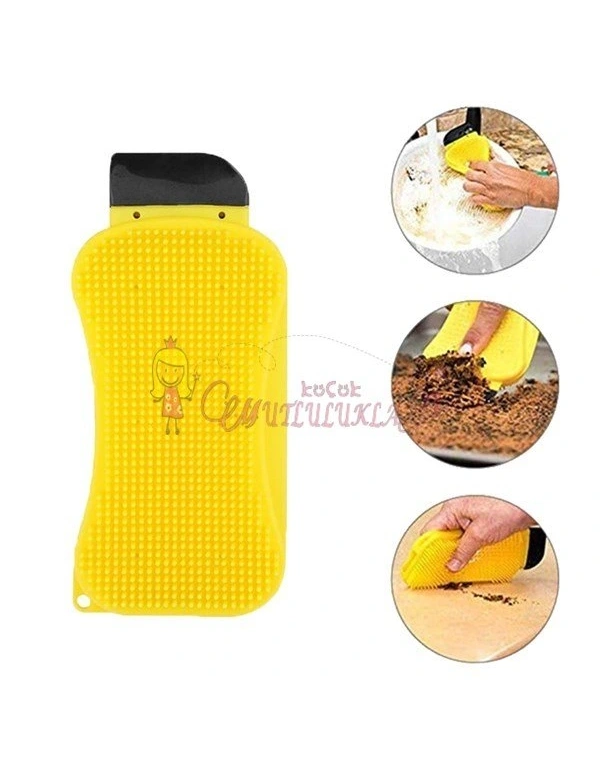 Çok Fonksiyonlu Deterjan Hazneli Pratik Bulaşık Yıkama Fırçası