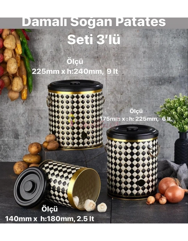 DAMALI DOGAN PATATES 3LÜ SET VİP
